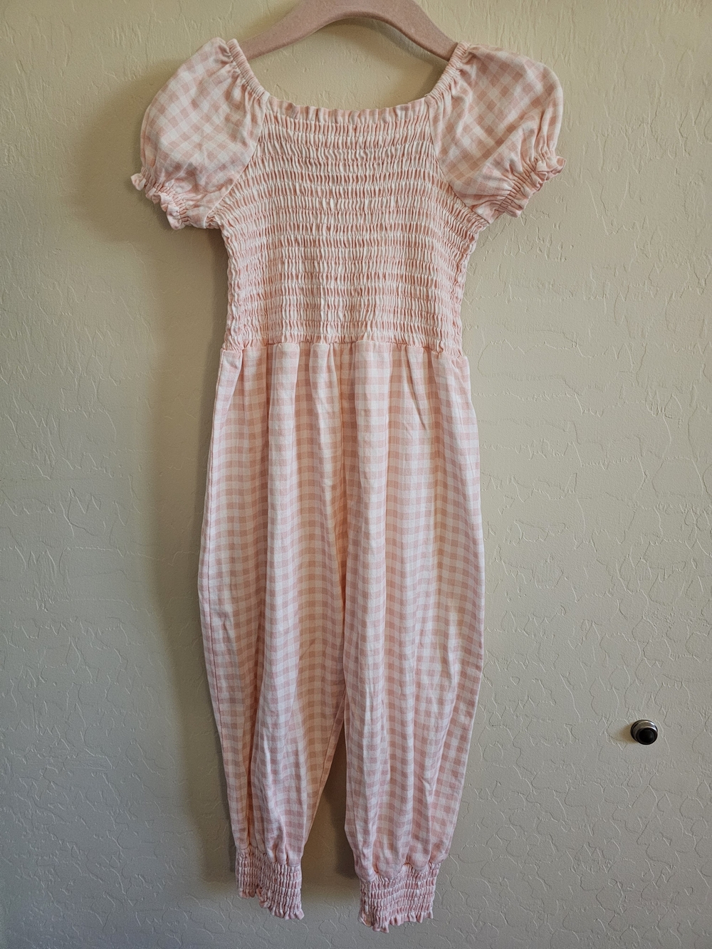 Sweet Honey Smocked Romper - Sweet Gingham 4T